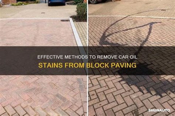 How do you get oil off block paving