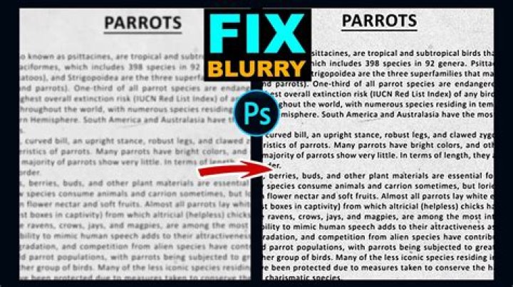 How to remove blurred text